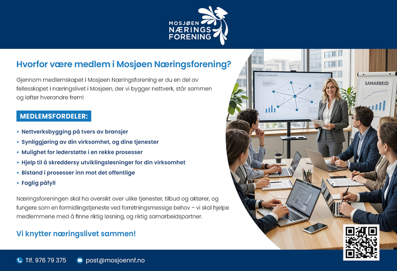KUNNGJØRING:  Årsmøte 2026 Mosjøen Næringsforening